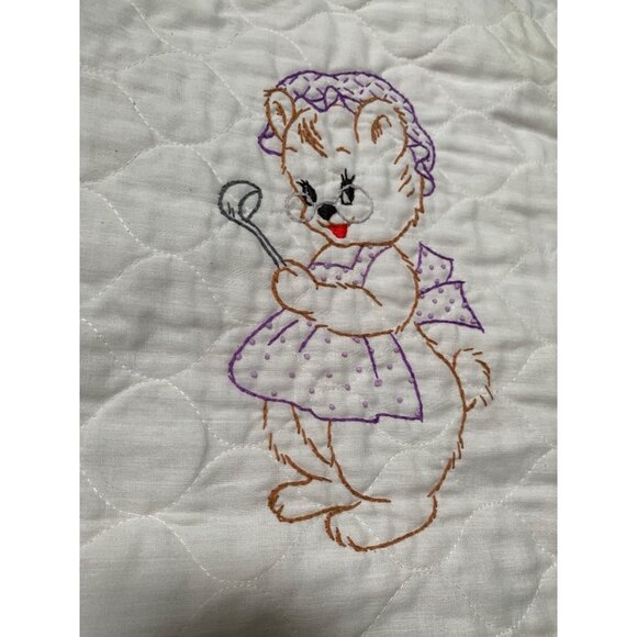 Handmade Once Upon a Time There Were Three Bears Quilted HandStitched Needle Poi - Picture 10 of 13